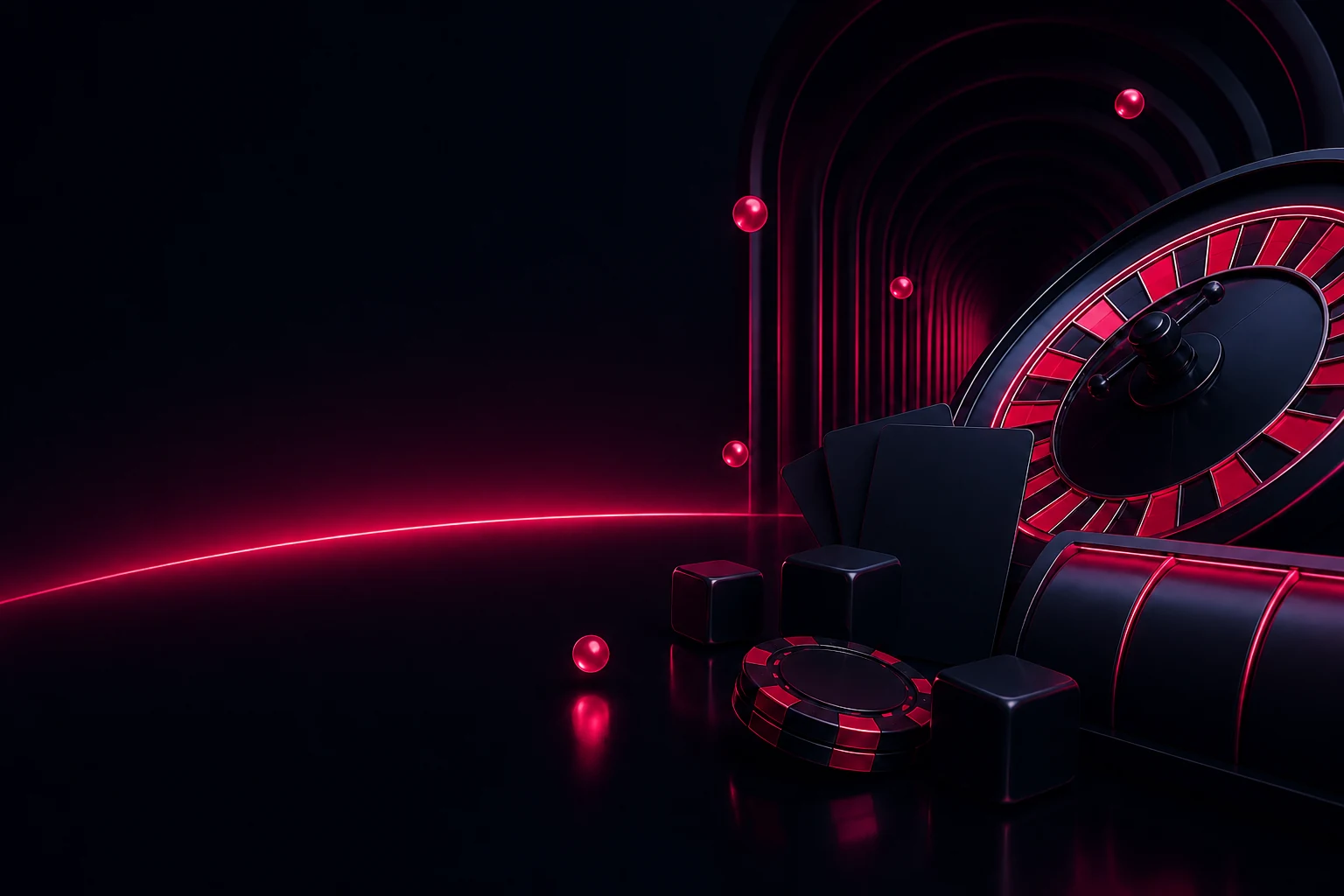 Catalogo di giochi online con roulette, slot e chip in stile Ybets
